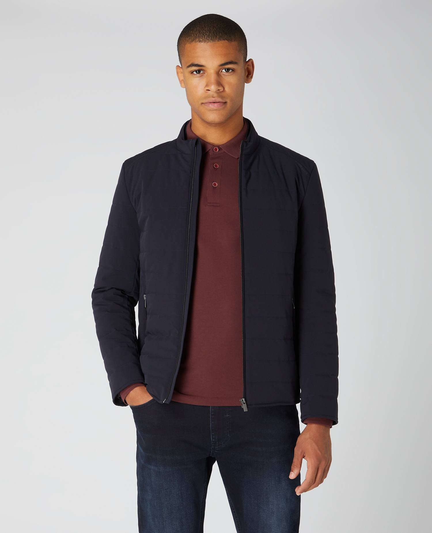 Remus Uomo - Navy Lightweight Quilted Jacket - Hores Stores
