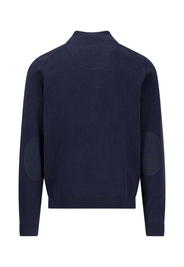 Fynch Hatton Cotton Cardigan with Zip - Navy - Image 2