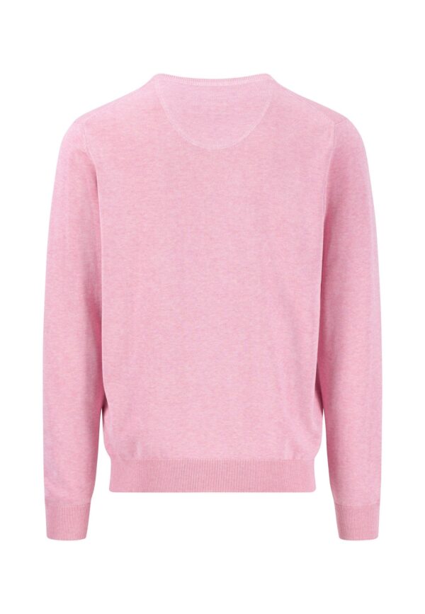 Fynch Hatton Fine Knit Sweater V-Neck - Peony - Image 5