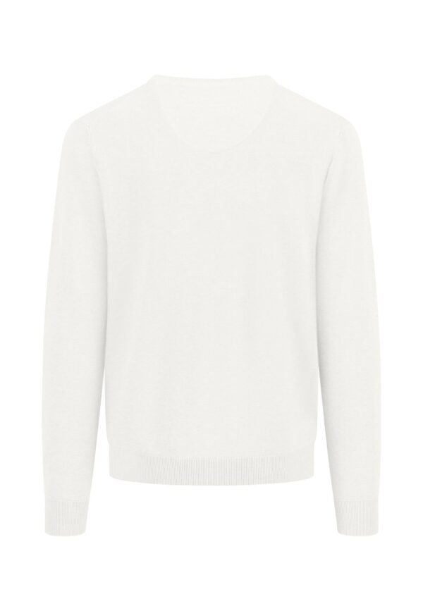 Fynch Hatton Fine Knit Sweater V-Neck - Off White - Image 6