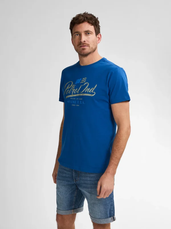 Petrol Artwork T Shirt - Imperial Blue