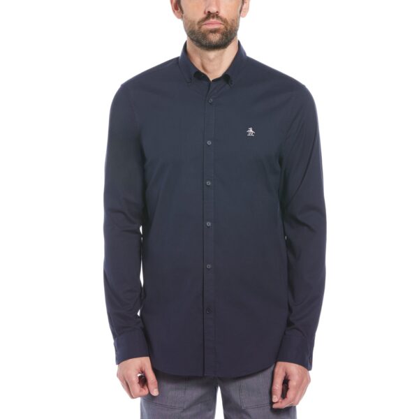 Original Penguin Ecovero Oxford Stretch Shirt - Dark Sapphire