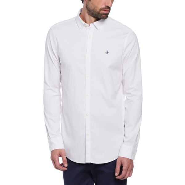 Original Penguin Ecovero Oxford Stretch Shirt - Bright White