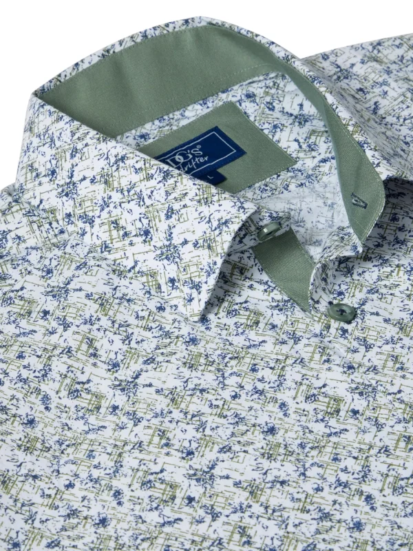 DG's Drifter Green Regular Short Sleeve Casual Shirt - Image 2