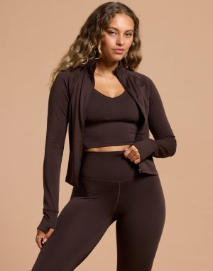 Gym+Coffee Day Kind Midlayer in Mocha Bean