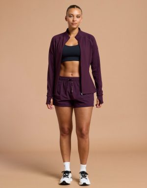 Gym+Coffee Relentless Full Zip in Grape Noir
